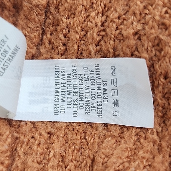 Aerie cocoa brown rust oversized rib knit long sleeve sweater Size XS - Picture 6 of 6